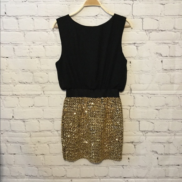 BOOHOO Kim Chiffon and Sequin 2 in 1 Dress sz 8 - Picture 6 of 6